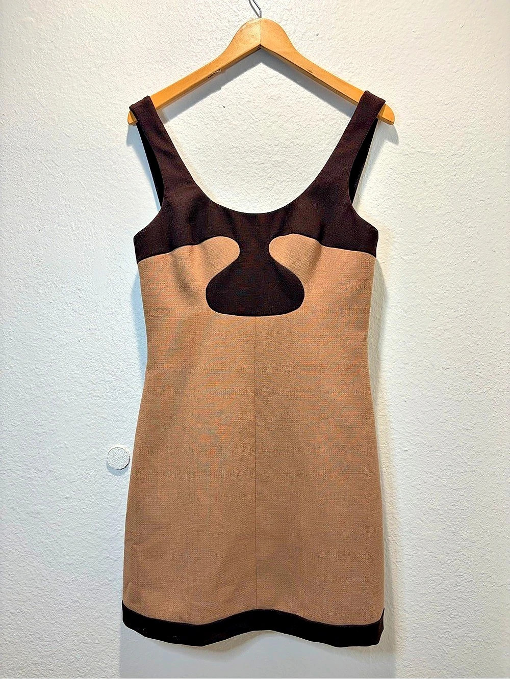 Tory Burch Mini Dress Brown & Dark Brown Size 4 Like New